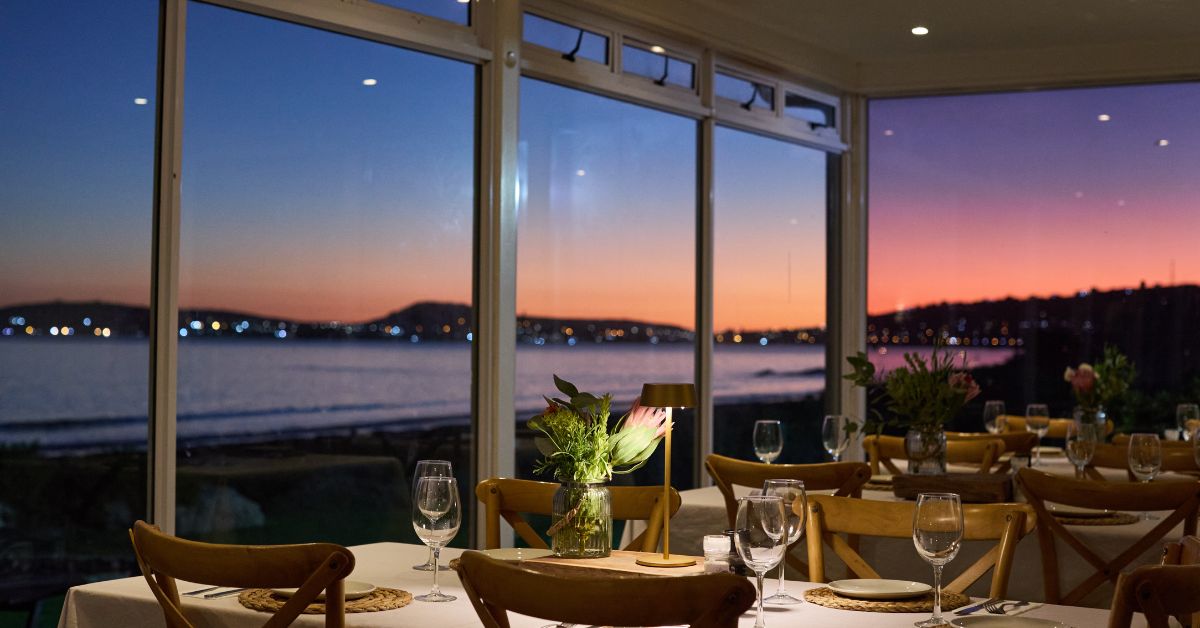 Romantic Dinner setting overlooking the bay