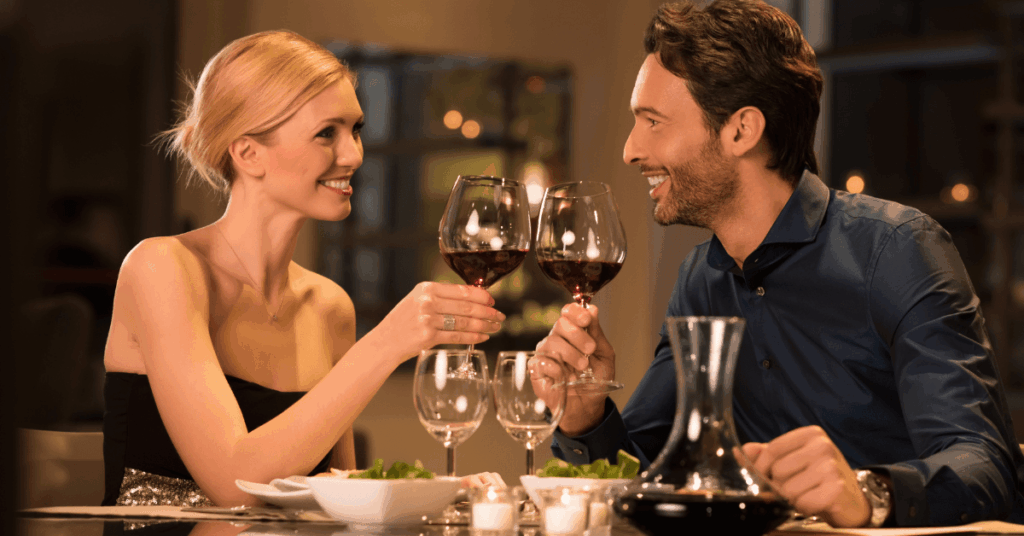 Couple dining together at a restaurant