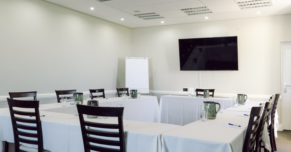 One of the function rooms at Blue Bay Lodge